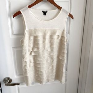 Cream Delicate Camisole with Gold side Zipper